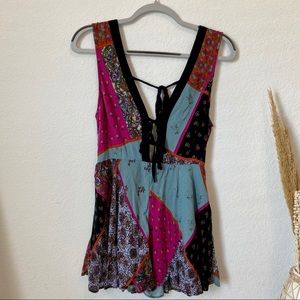 Urban Outfitters Patched Romper